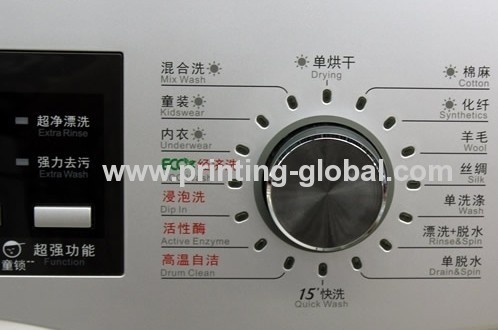 Thermal transfer film for washing machine/control panel of washing machine