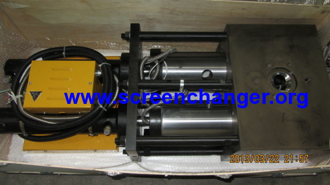 double piston hydraulic filter with double working positions