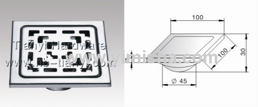 Stainless Steel Anti-odour Floor Drain with Clean Out