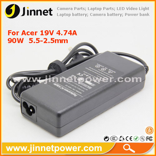 90W Replacement laptop power adapter for acer 19v 4.74a 5.5*2.5mm with high quality