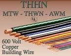 Solid copper conductor PVC insulated nylon THHN cable