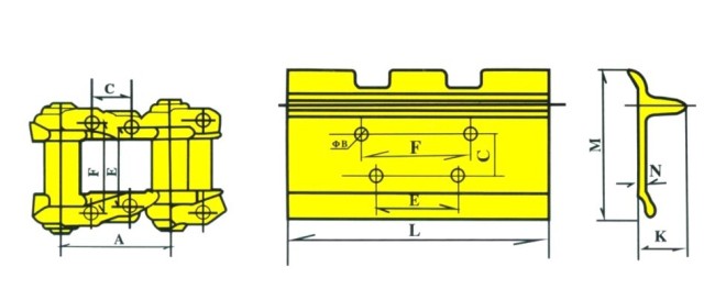 PC120-5 175MG track shoe for KOMATSU excavator 