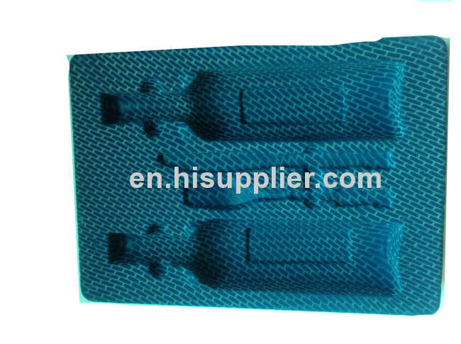 New design high quality PVC/PET/PP/PS material plastic flocking blister tray