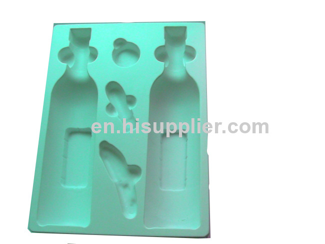 New design high quality PVC/PET/PP/PS material plastic flocking blister tray