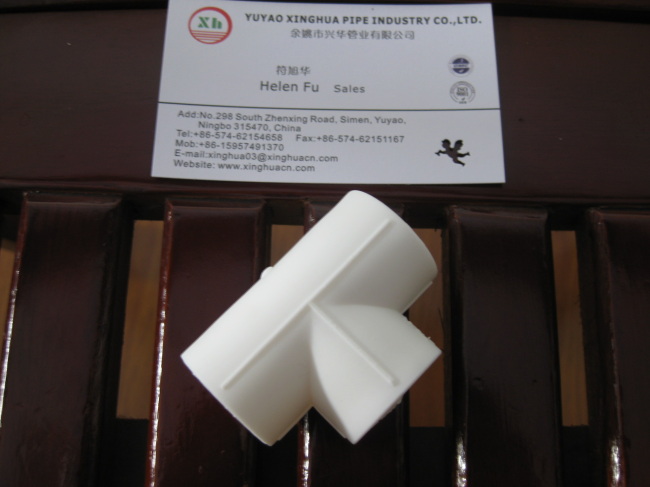 PP-R plumbing material PP-R equal tee from China