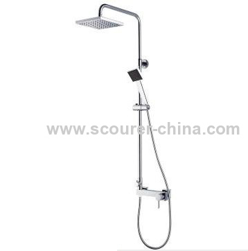 Wall Mounted Exposed Shower Faucet with Shower KitZinc handles
