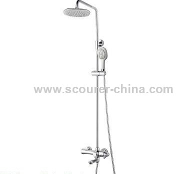 Wall Mounted Exposed Bath Shower Faucet with Shower Kit zinc alloy handle