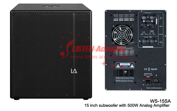 2.1 Amplifier Wooden Mackie Subwoofer WS-152SA