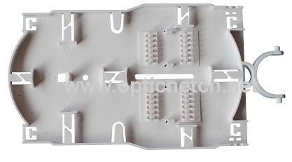 optical splice tray with capacity 12 or 24 fibers