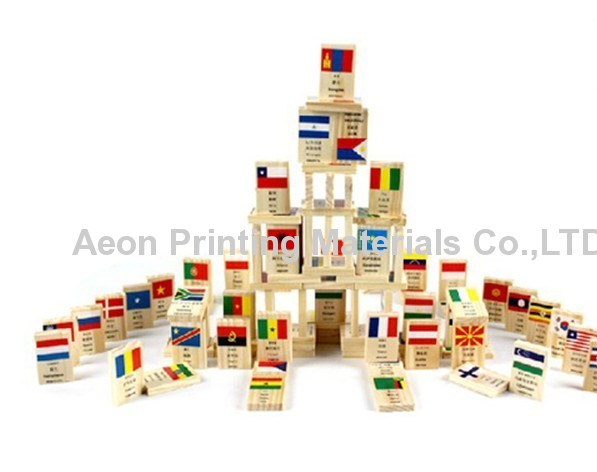 Heat transfer printing foils for children beach domino toy /Children toys