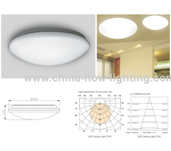LED Ceiling Down Light 27W Nichia Chips Flexiable Power Selection