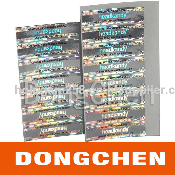 2013 high quality custom gold hologram sticker, warranty gold hologram sticker