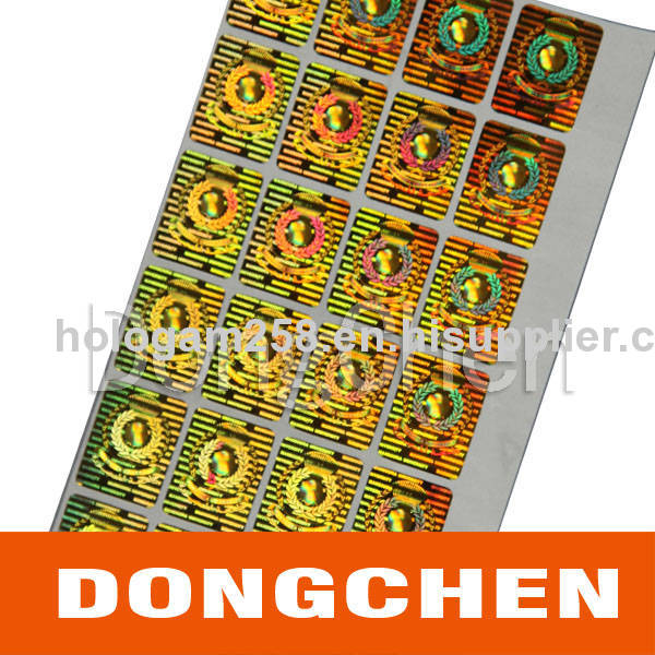 2013 the best security custom 3d hologram sticker