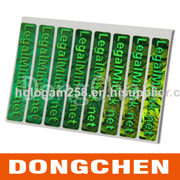 2013 the best security custom 3d hologram sticker