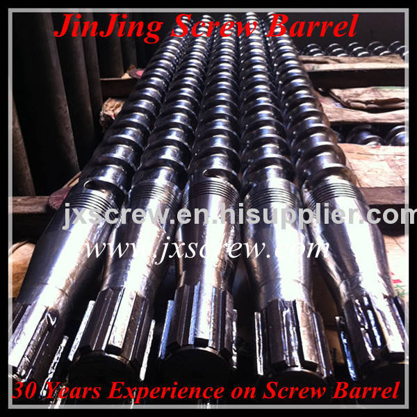 Extruder screw and barrel