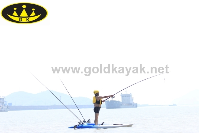 sit on top fishing kayak with PE material