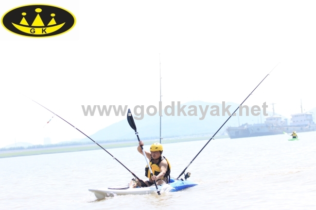 sit on top fishing kayak with PE material