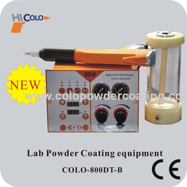 Intelligent type for testing with 20x10cm glass mini powder bottle manual powder coating machine colo-800DT-B