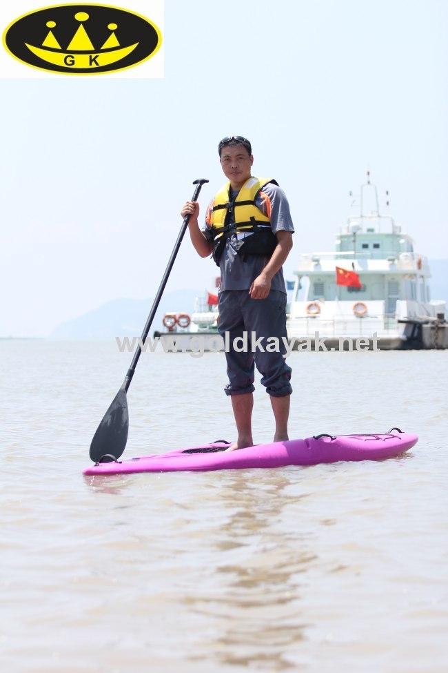 plastic surfboard PE material one person paddle board