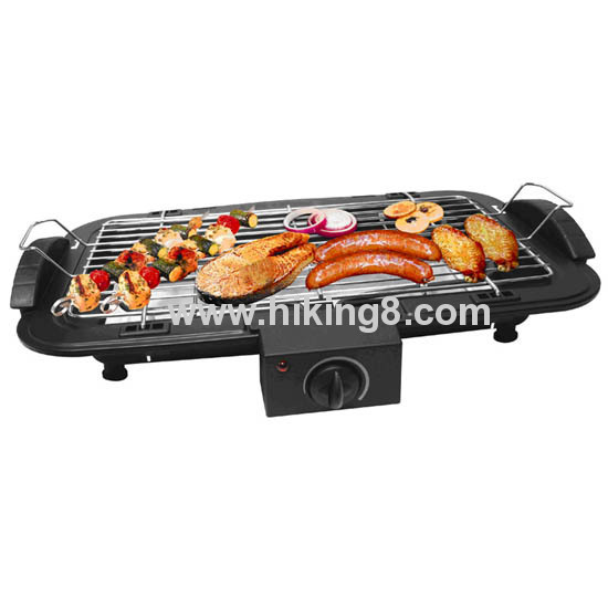 electric BBQ grill with cool touch handle 