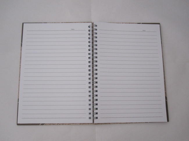 A5 college ruled hardcover spiral notebook2 subject