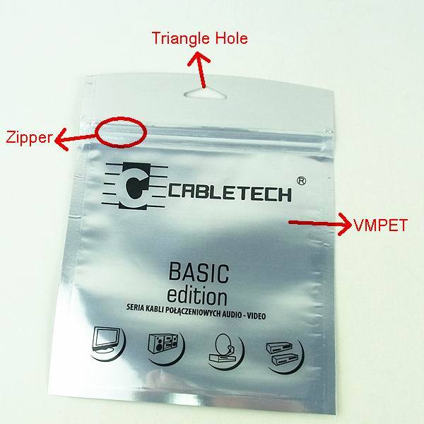 High quality ziplock plastic aluminum foil bag for electrical