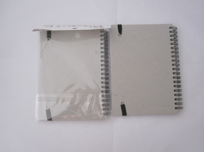 A6 2 subjectcollege ruled hardcover spiral notebook with rubber band 