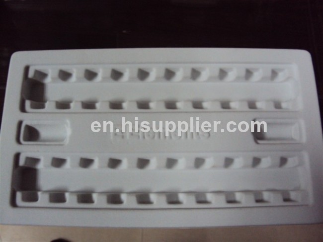 Fashionable new design PVC/PET/PP/PS material plastic flocking tray