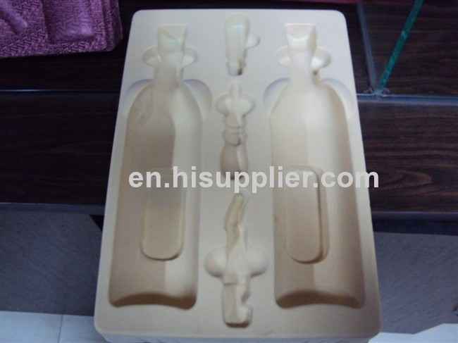 Plastic flockingtray for display cosmetic