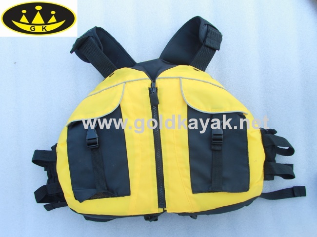 life vest used on kayak or other water sports very safety