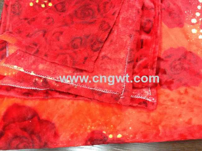 Red Colour Flannel fleece blanket