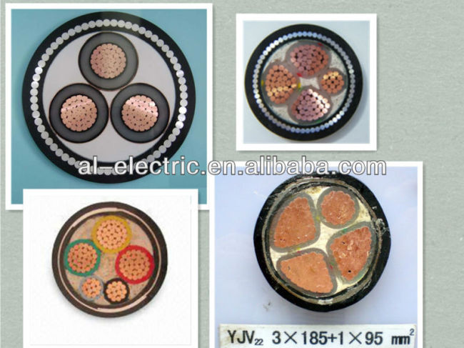 Copper conductor XLPE insulated steel wire armouredPVC sheathed power cable