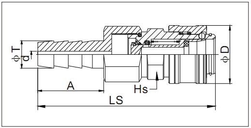 Japan Type Quick Coupling With Hose