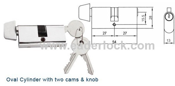 oval cylinder with knob 