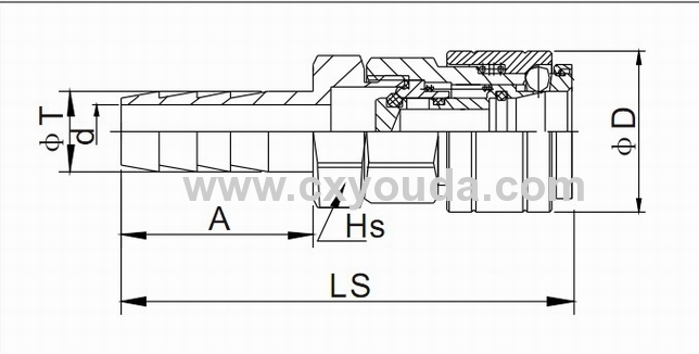 Single Handed and Semiauthomatic Type Quick Coupling With Hose