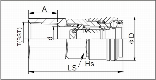 Single Handed Female Quick Coupling With Nickle Plated