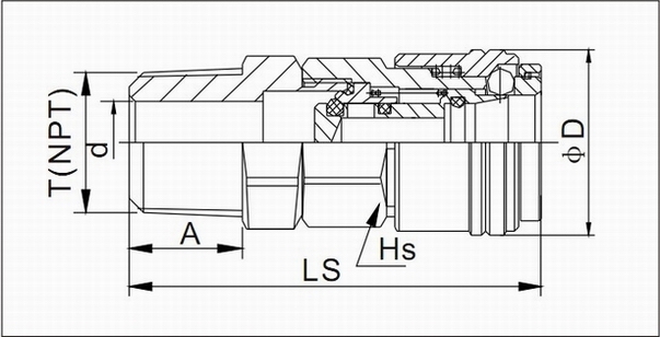 Single Handed and Semiautomatic Type Male Quick Coupling 