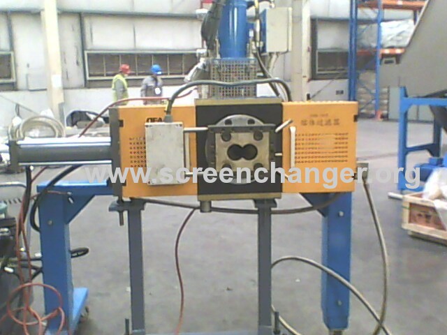 Continuous screen changer-singe plate hydraulic screen changer