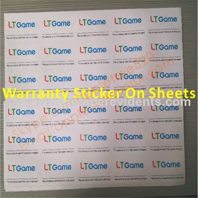 Self Adhesive Anti-tampering Sticker,Warranty Fraigle VOID Stickers,Ultra Destructible Vinyl Labels China 