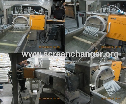 Continuous screen changer-singe plate hydraulic screen changer