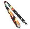 Colorful Polyester ID Card Neck Lanyards With Black Metal Hook