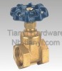 Horizontal Manual Brass Blue Color Handle Two General Formula Hard Seal Gate Valve