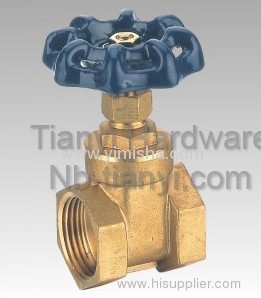 Brass Gate Valve with Blue Handle