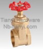 Manual Brass Red Color Handle Two General Formula Gate Valve