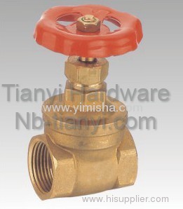 Horizontal Brass Red Color Handle Two General Formula Gate Valve