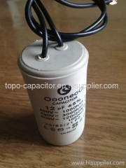 OOONEOO CBB60 Motor Running Capacitores, 12 MFD, 450 VAC, Flexible Wires, Plastic, Round