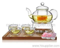 Borosilicate Mouth Blown Glass Teapot Coffee Pot