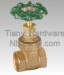 Horizontal Manual Brass Green Handle Bi-directional Gate Valve