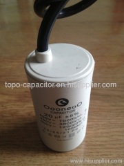 OOONEOO AC Single Phase Motor Run Capacitors, 20 uF, 450 Vac, Flexible Cable, Plastic, Round