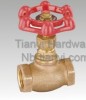 1/2&quot;~2&quot; Horizontal Manual Bronze Red Color Handle Two General Formula Stop Valve